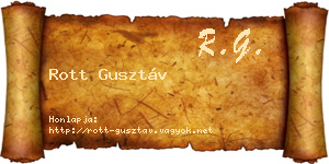 Rott Gusztáv névjegykártya